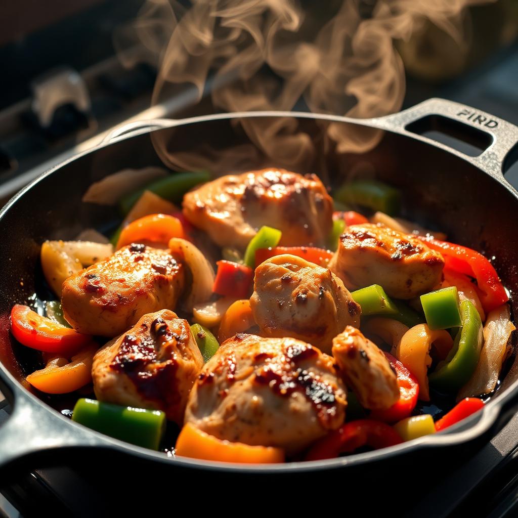 Sizzling fajitas